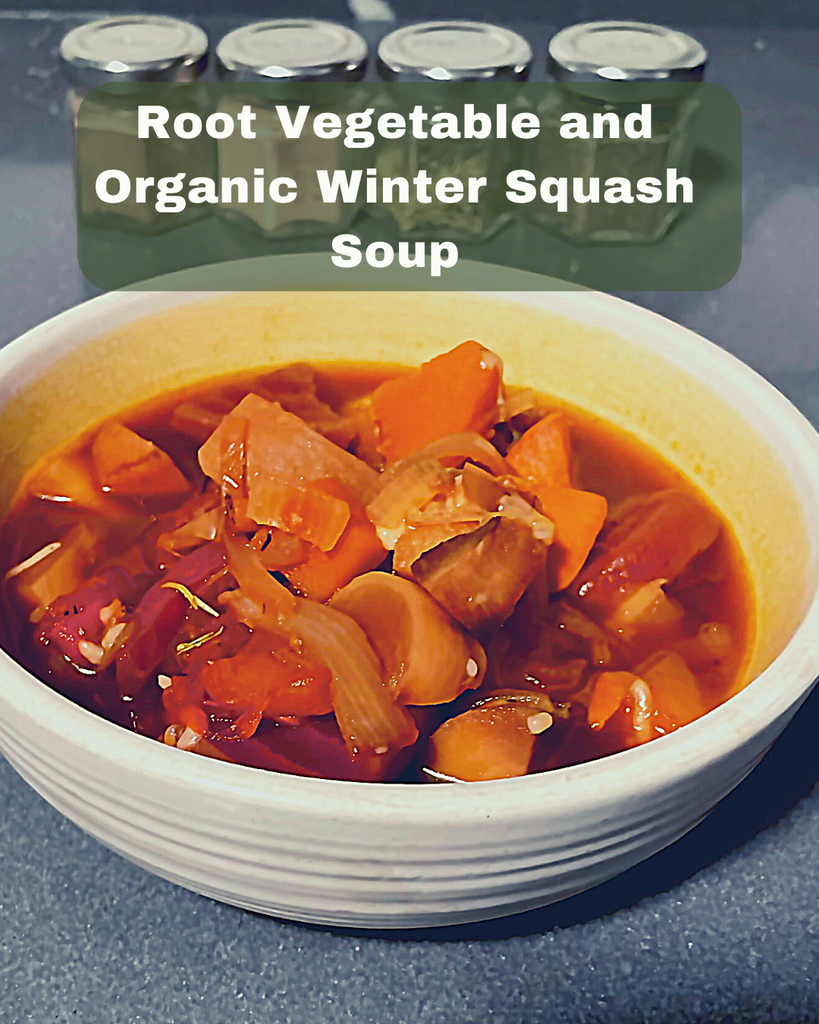 Roasted Root Vegetable and Organic Winter Squash Soup