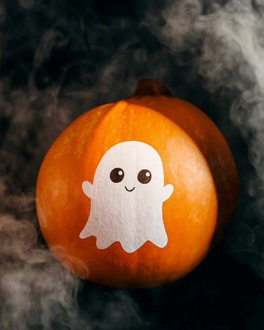 Bring Boo-tiful Charm to Your Fall Decor with Our Ghost Painted Pumpkin