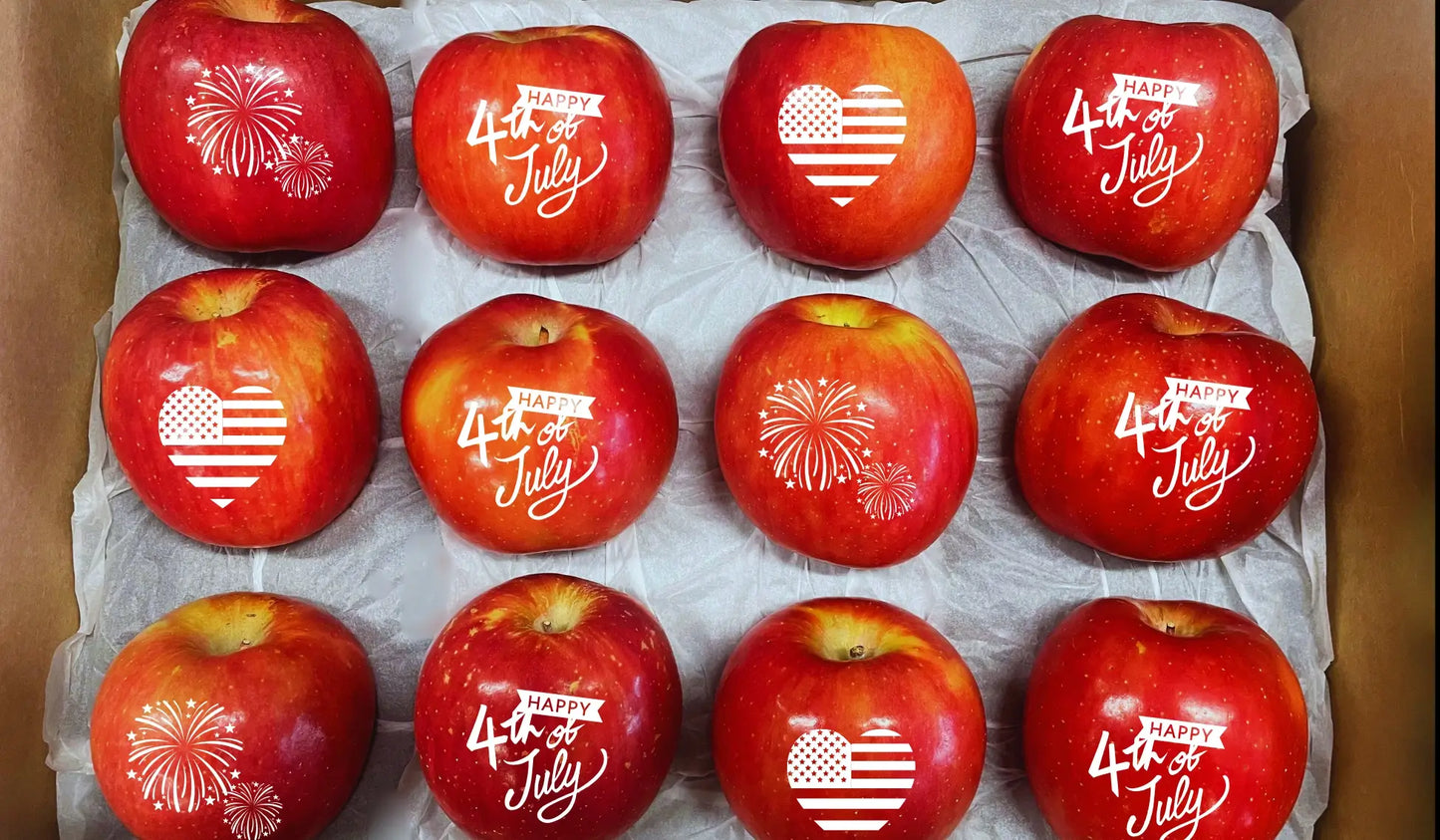 12CT 4th of July Fruit Deco Apples