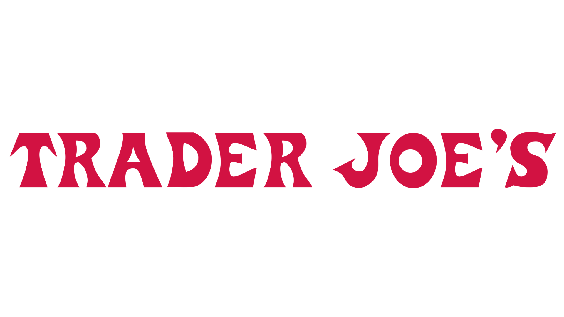 Trader Joe's logo in red on a white background