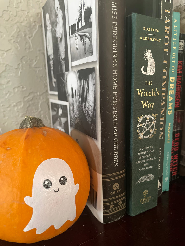 6 CT Painted Little Ghoul Pumpkins